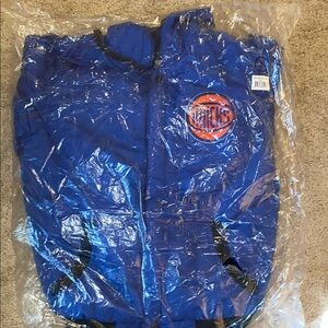 NBA Blue and Orange Varsity Bomber Jacket